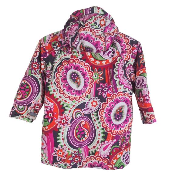 Hanna Anderson Beautiful Floral Pasley Multi Color GIRLS Winter Jacket Size 5 - Picture 2 of 8